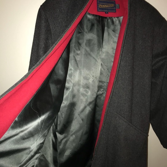 Pendleton wool zip up coat with hood size 14 - Picture 3 of 5